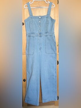 Madewell Denim Stitched Strap Jumpsuit